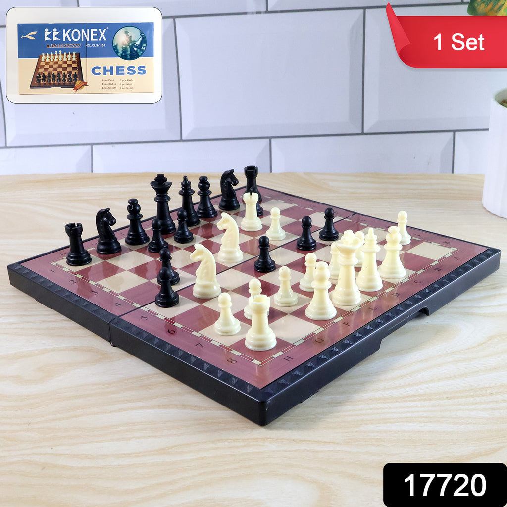 Foldable Magnetic Chess Board Game Set (24 X 24 Cm)