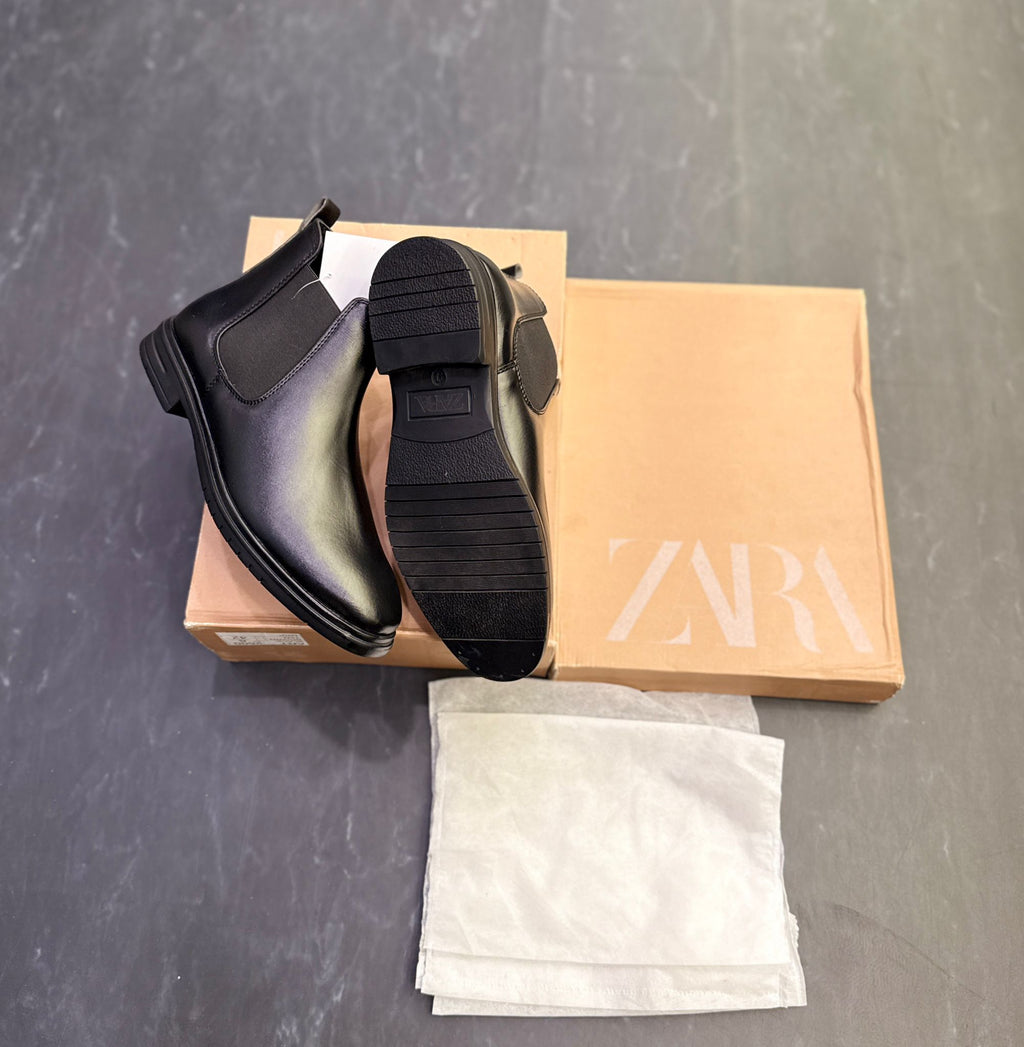 ZARA BLACK HANDMADE CHELSE BOOTS