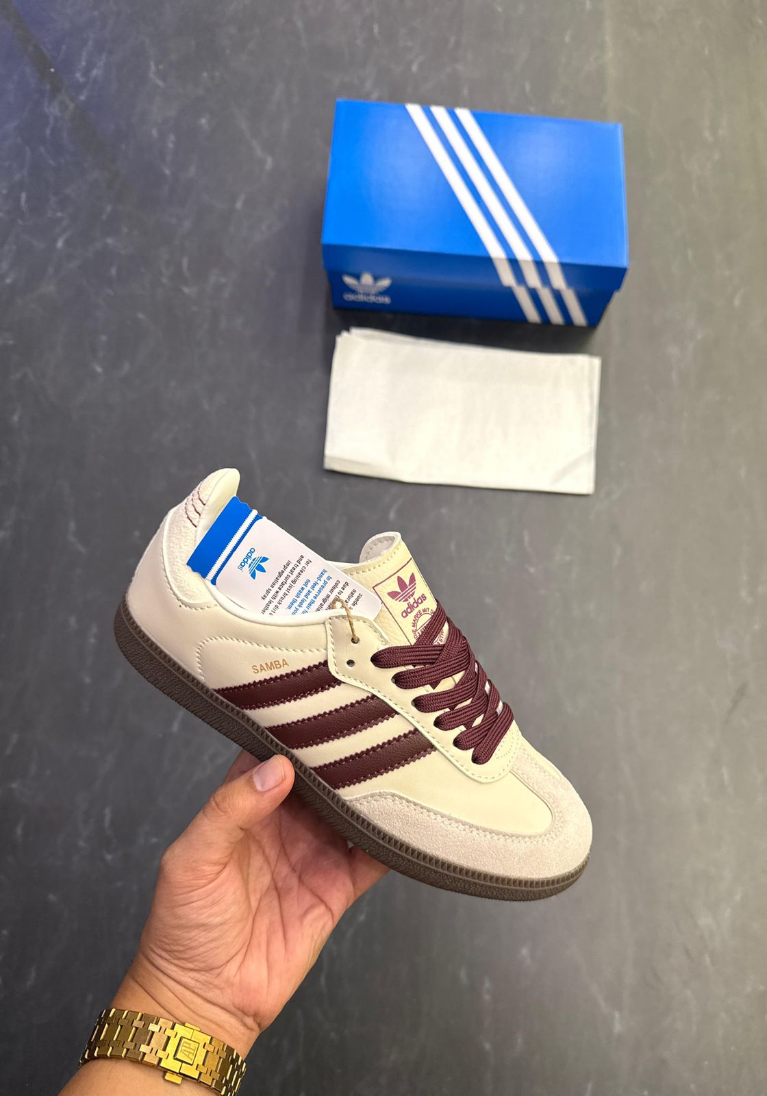 ADIDAS ORIGINALS SAMBA WHITE MAROON 🖤🖤